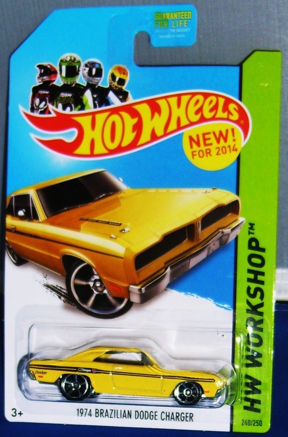 Hot Wheels 1974 Brazilian Dodge Charger Yellow 240/250 HW Workshop New for 2014