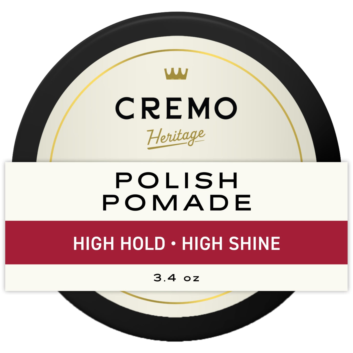 Cremo Hair Styling Shine Pomade for Men - Premium Barber Grade Shine Pomade for Hair Styling, 3.4 Oz