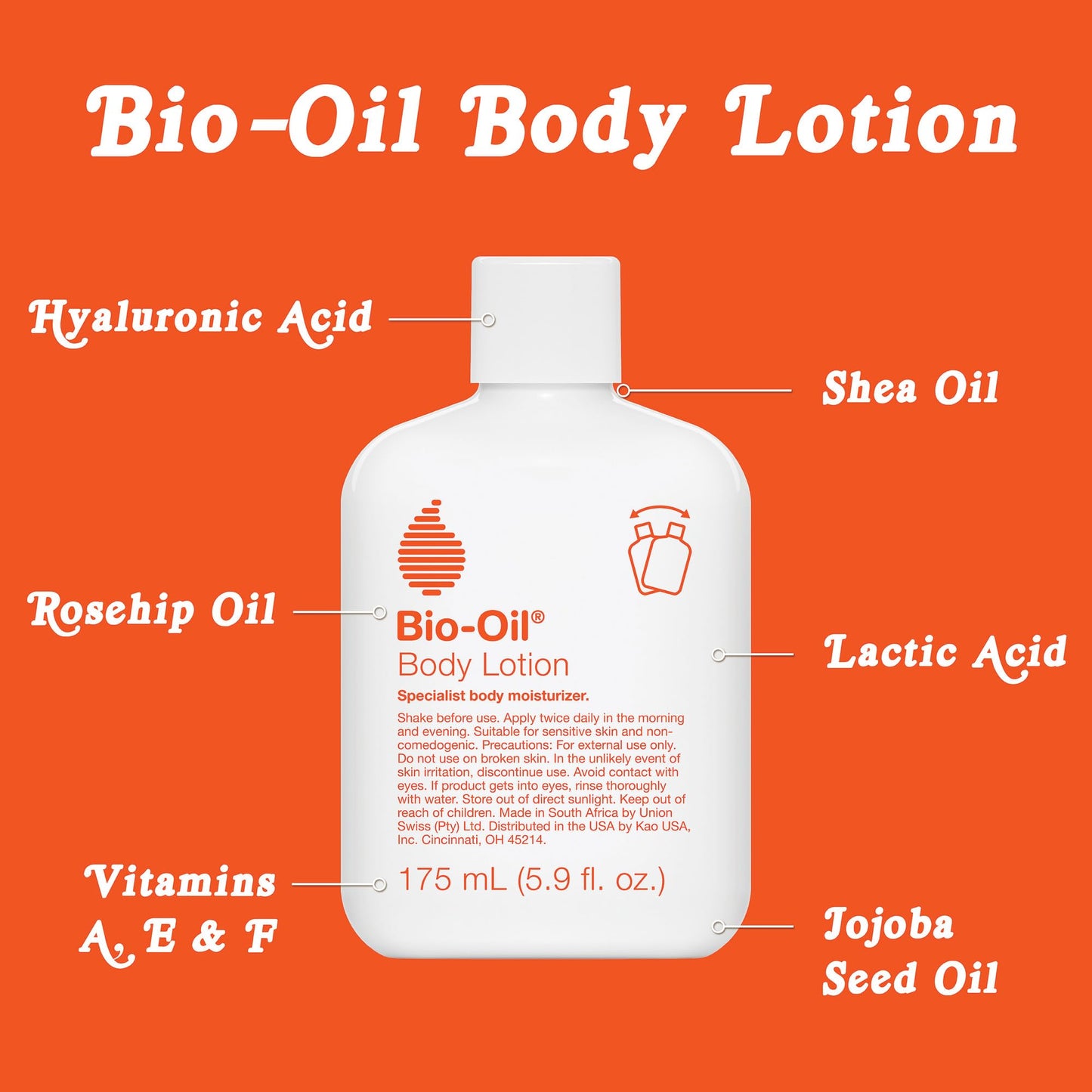 Bio-Oil Moisturizing Body Lotion for Sensitive and Dry Skin, Ultra-Lightweight, Fast Absorbing Moisturizer with Jojoba, Rosehip, Shea Oil