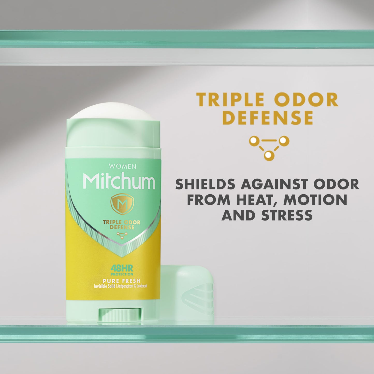 Mitchum Women Triple Odor Defense Invisible Solid Antiperspirant Deodorant, Pure Fresh, 2.7 oz (Pack of 2) Beauty and Personal Care Mitchum