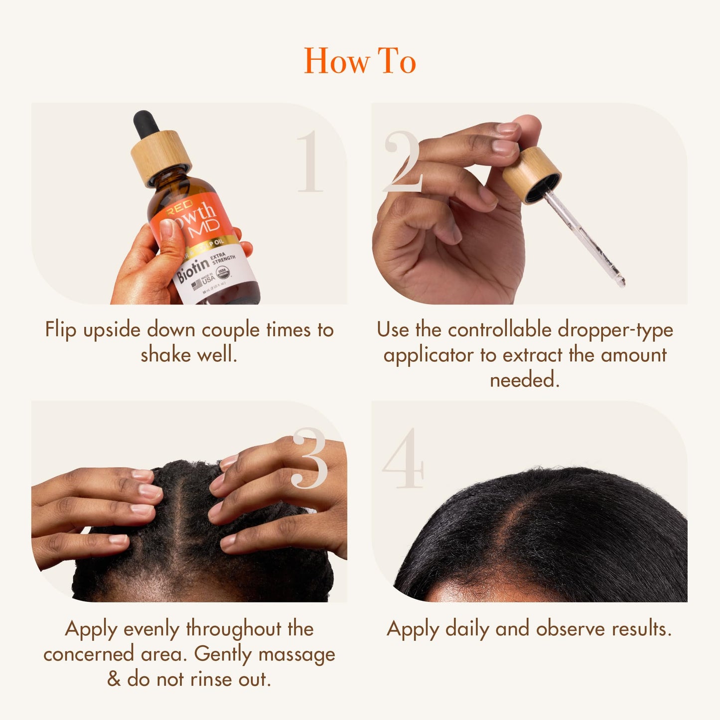 Red By Kiss Growth MD Strengthening Hair Oil with Biotin Rosemary for Hair Growth & Thinning, Cooling Scalp Treatment, Strengthens & Thickens Hair