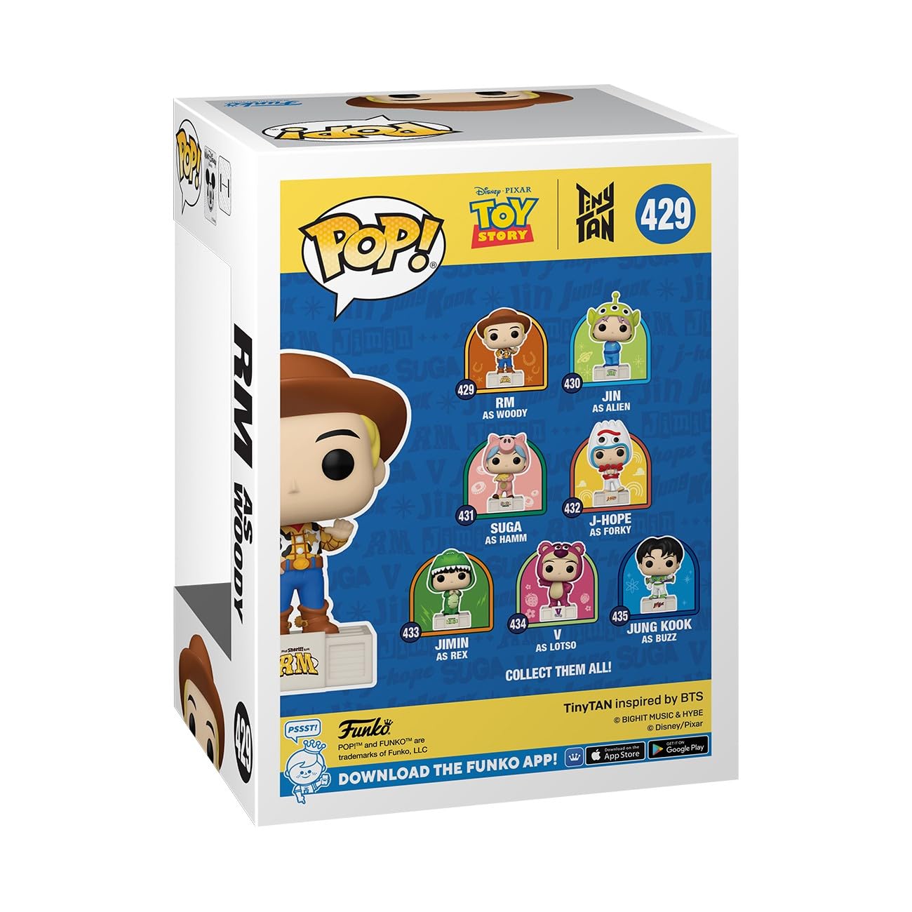 Funko Pop! Rocks: Toy Story x BTS Tiny TAN - RM as Woody - Collectable Vinyl Figure - Gift Idea - Official Merchandise - Toys for Kids & Adults…