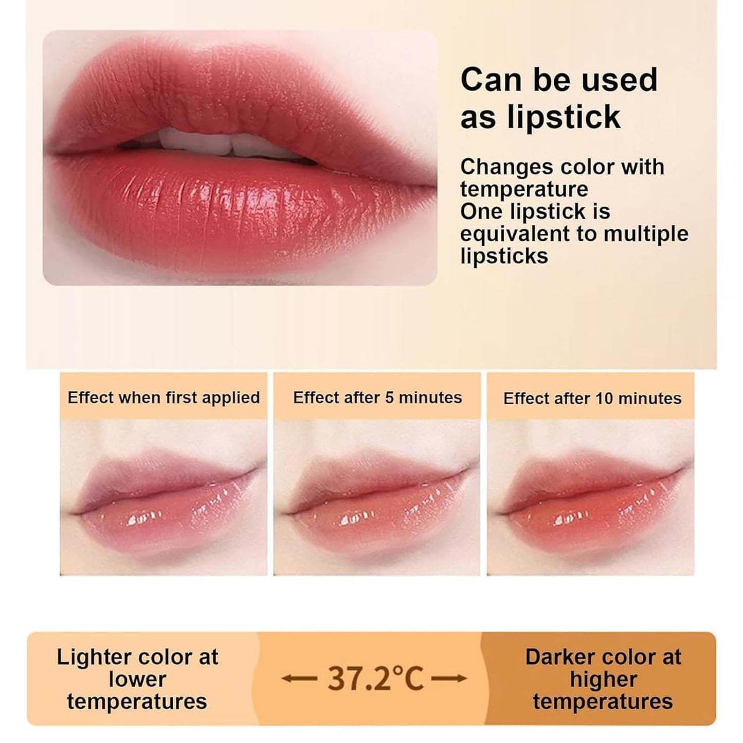 BOLUBOYA 2026 New Upgraded Color Changing Lipstick for Women, PH Lipstick Color Changing, Clear Lip stick That Changes Color (1PCS) Beauty and Personal Care BOLUBOYA
