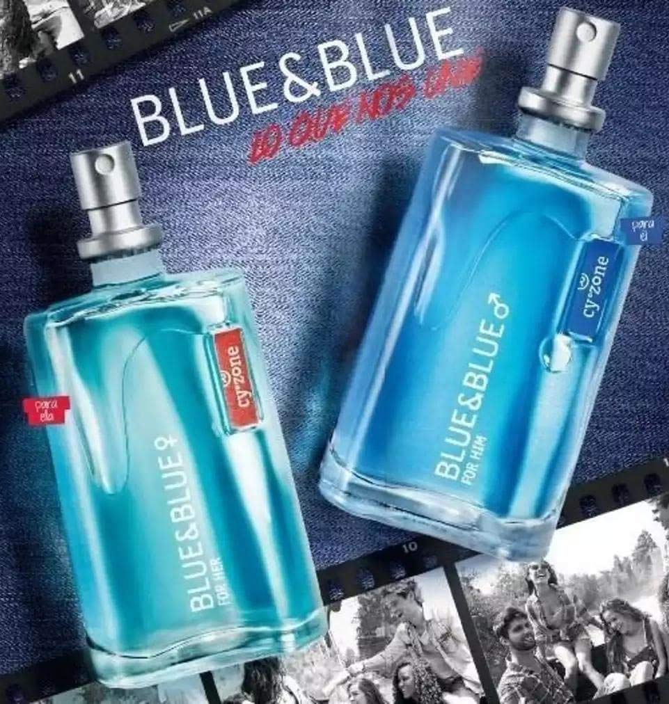 Cyzone Blue & Blue Eau de Parfum for Her and Eau de Toilette for Him Set, 2.5 fl. oz. Each