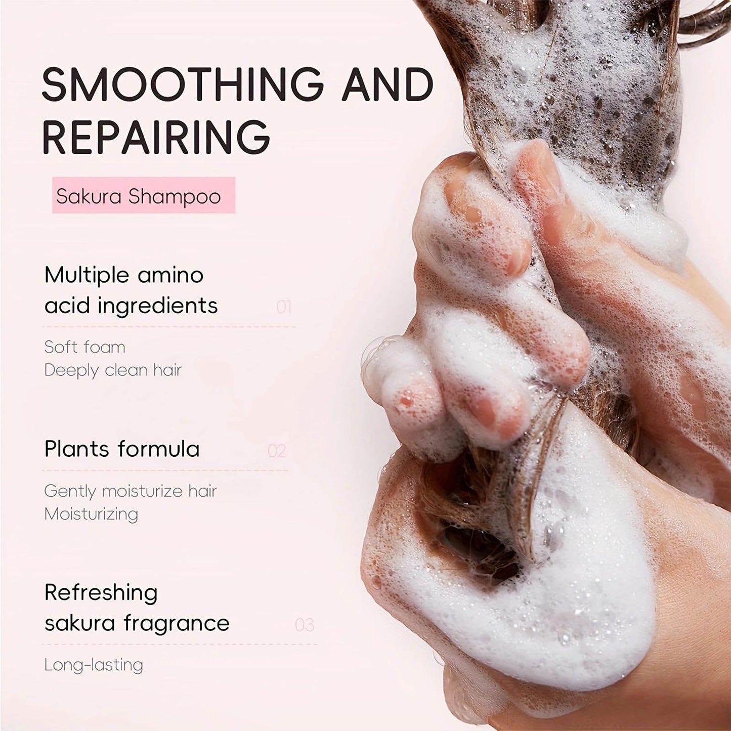 Shampoo and Conditioner Set for Women & Men, Cherry Blossoms Hair Shampoo & Conditioner for Curly, Straight, Dry and Damaged Hair - Moisturizing
