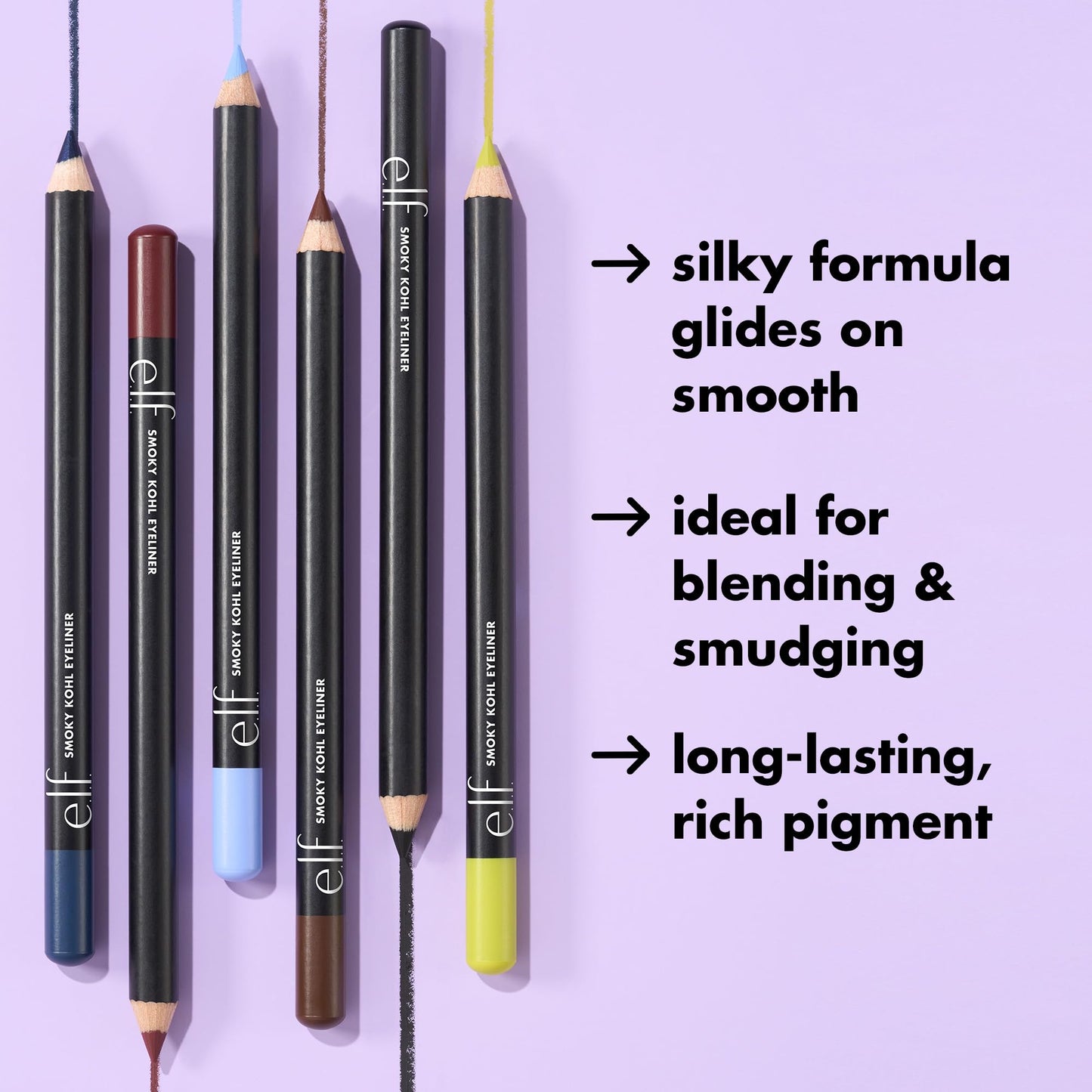e.l.f. Smoky Kohl Eyeliner, Eye Pencil For Creating Long-Lasting, Bold, High-Pigmented Makeup Looks, Vegan & Cruelty-Free, French Roast