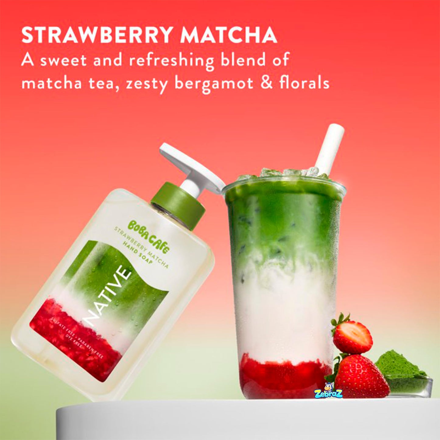 Native Liquid Hand Soap, Limited Edition Strawberry Matcha, Sulfate Free Hand Soap, Boba Café, 13 fl oz - Pack Of 02 Beauty & Personal Care Native