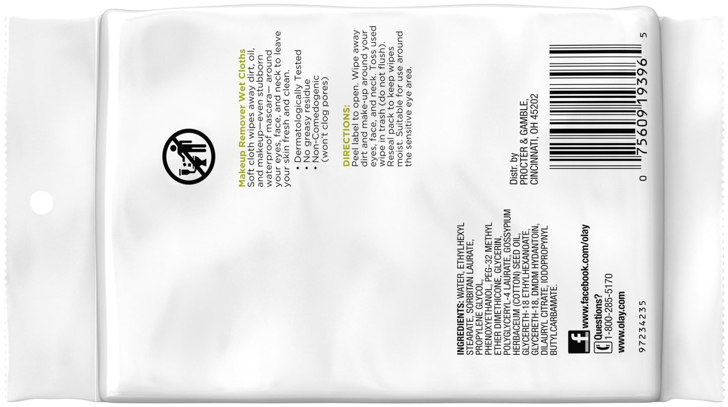 Olay Makeup Remover Wet Cloths - 7 ct