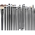 EmaxDesign 20 Pieces Makeup Brush Set Professional Face Eye Shadow Eyeliner Foundation Blush Lip Makeup Brushes Powder Liquid Cream Cosmetics Blending