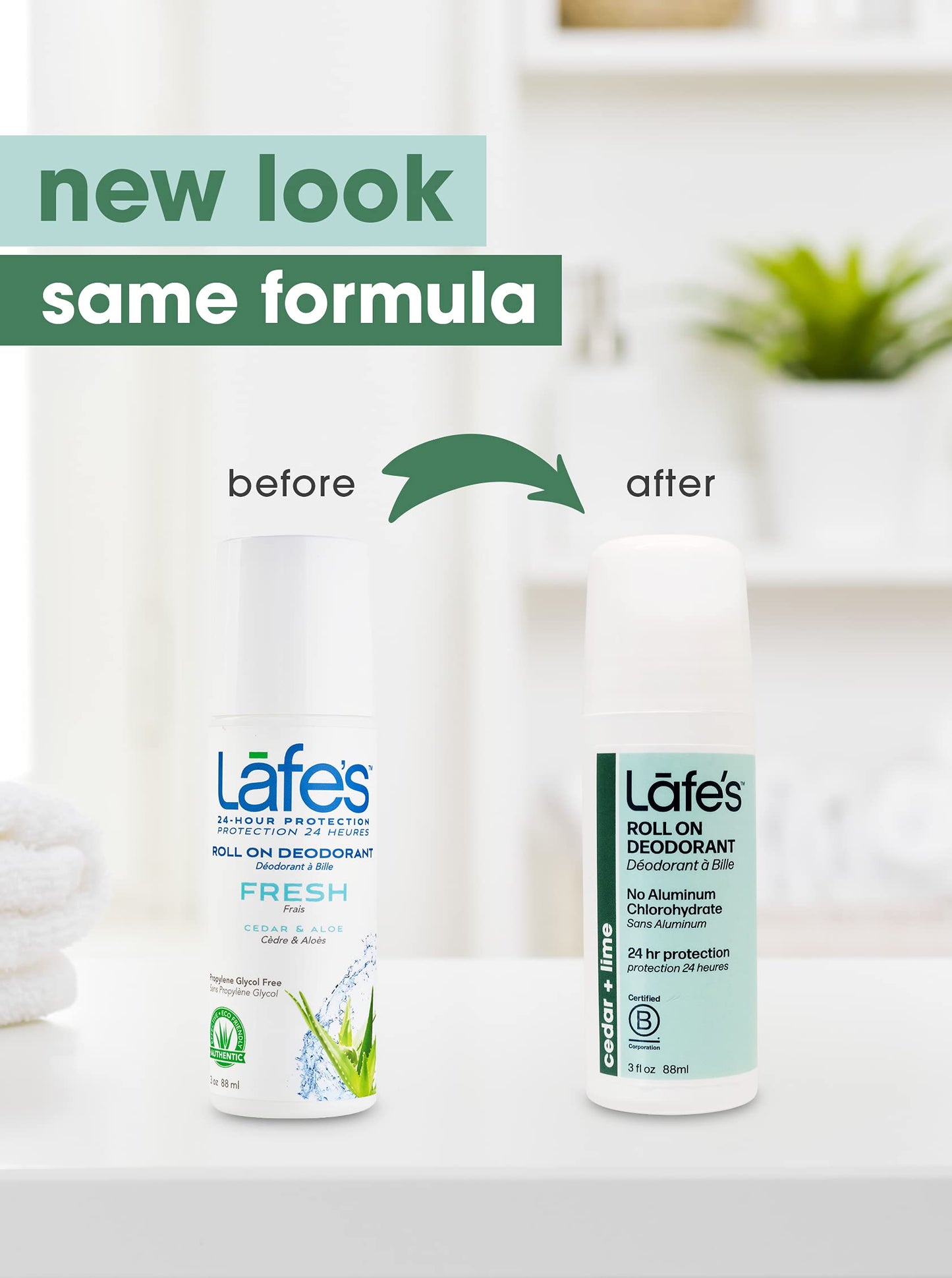 Lafe's Natural Deodorant - 3oz Roll-On Aluminum Free Natural Deodorant - Cedar & Lime - 2 Pack Beauty and Personal Care Lafe's