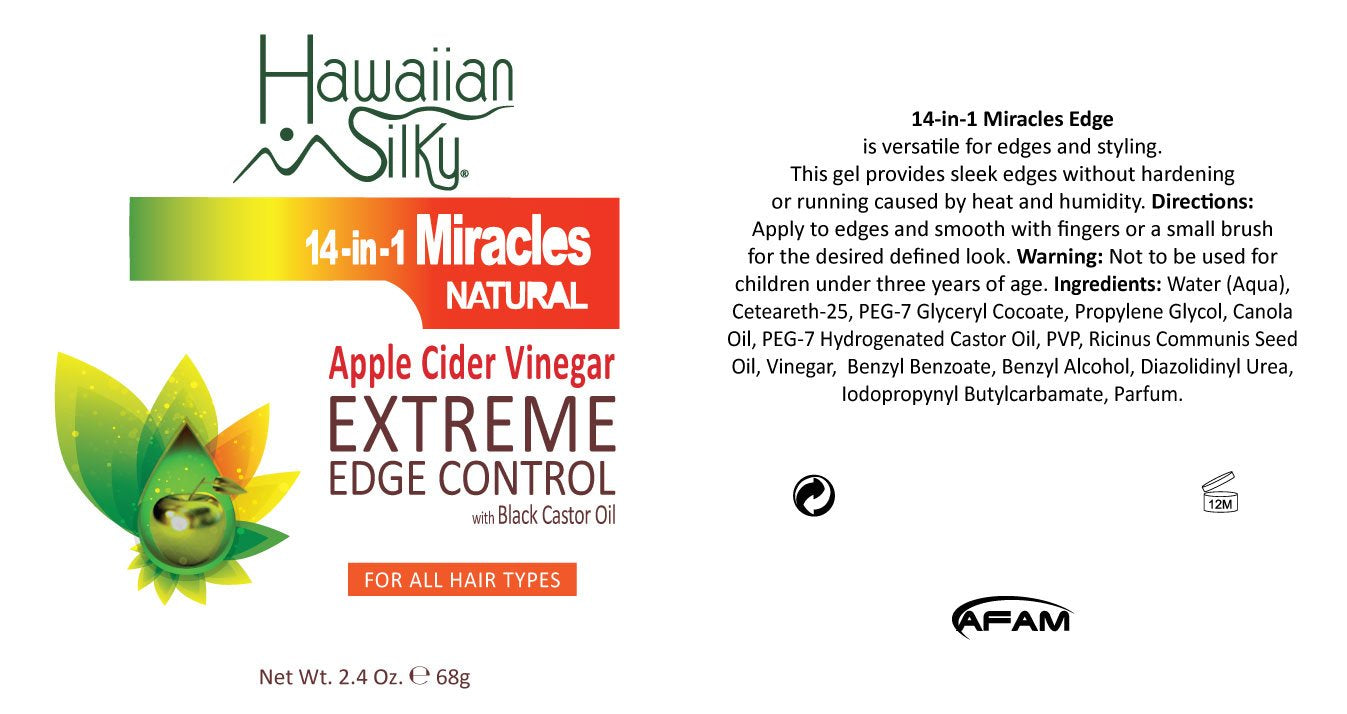 Hawaiian Silky Hawaiian silky 14-in-1 miracles extreme edge control 2.4 ounce, White, 2.4 Ounce
