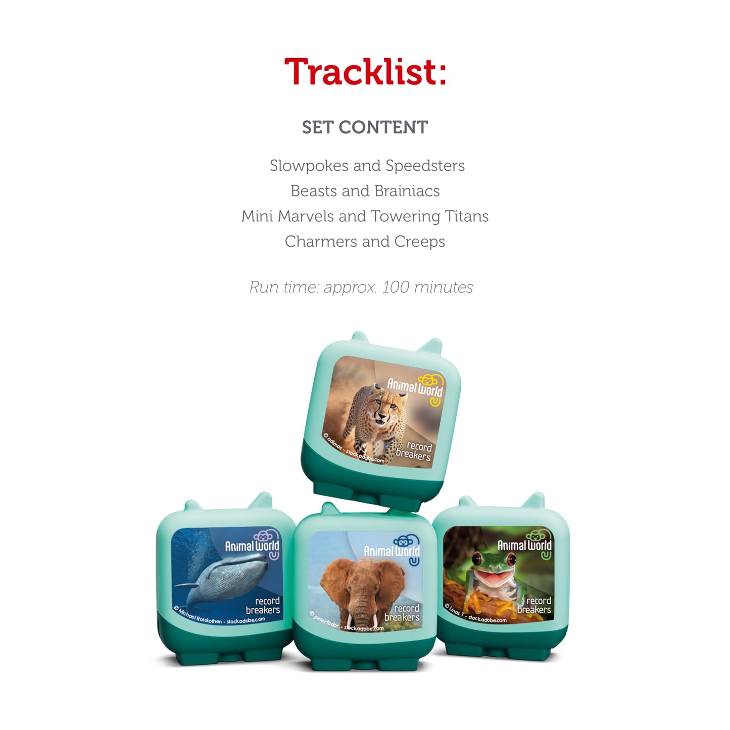 Tonies Animal World: Record Breakers Clever Set - 4 Pack