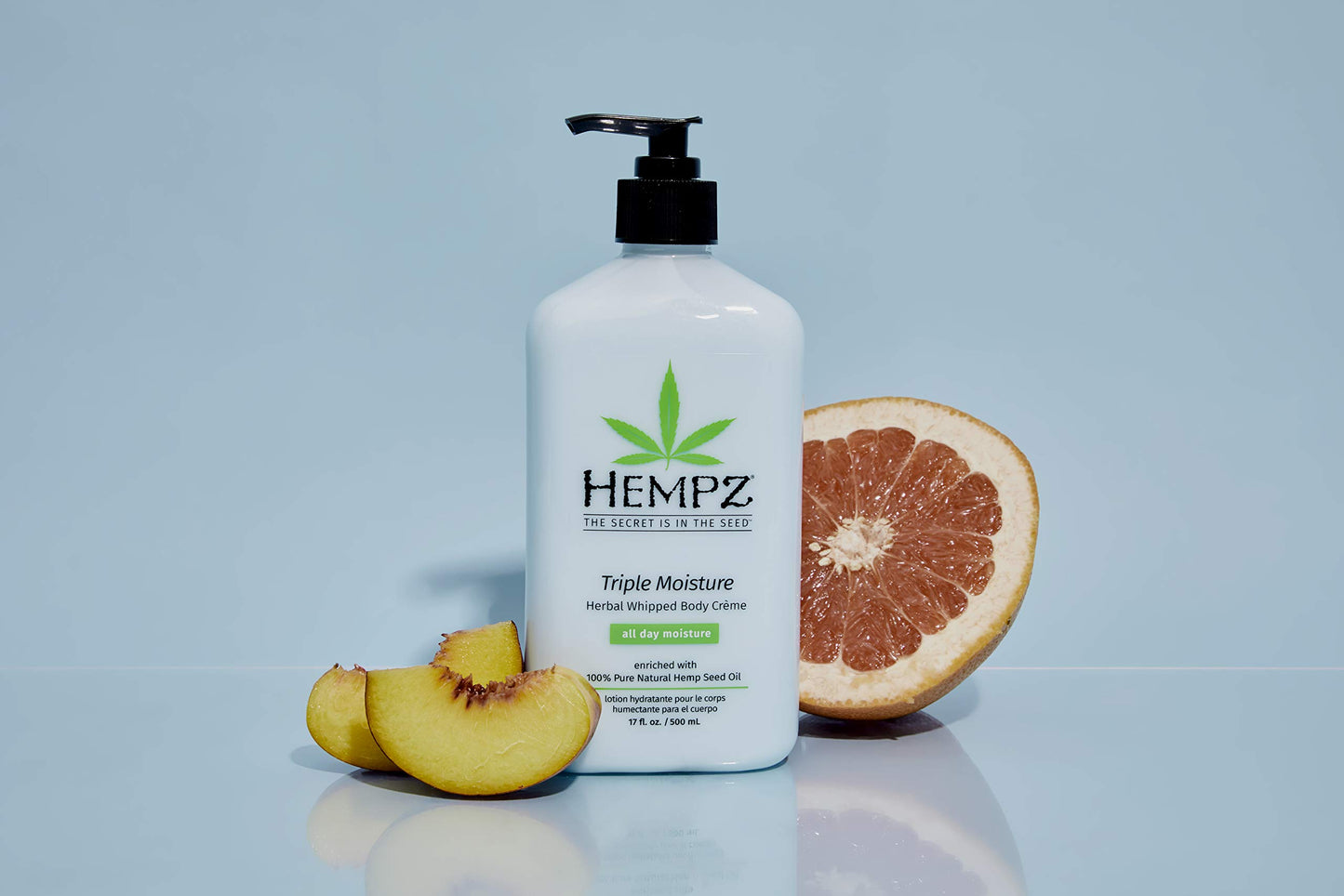Hempz Natural Triple Moisture Herbal Whipped Body Cream with 100% Pure Hemp Seed Oil for 24-Hour Hydration, Moisturizing Vegan Skin Lotion with Yangu