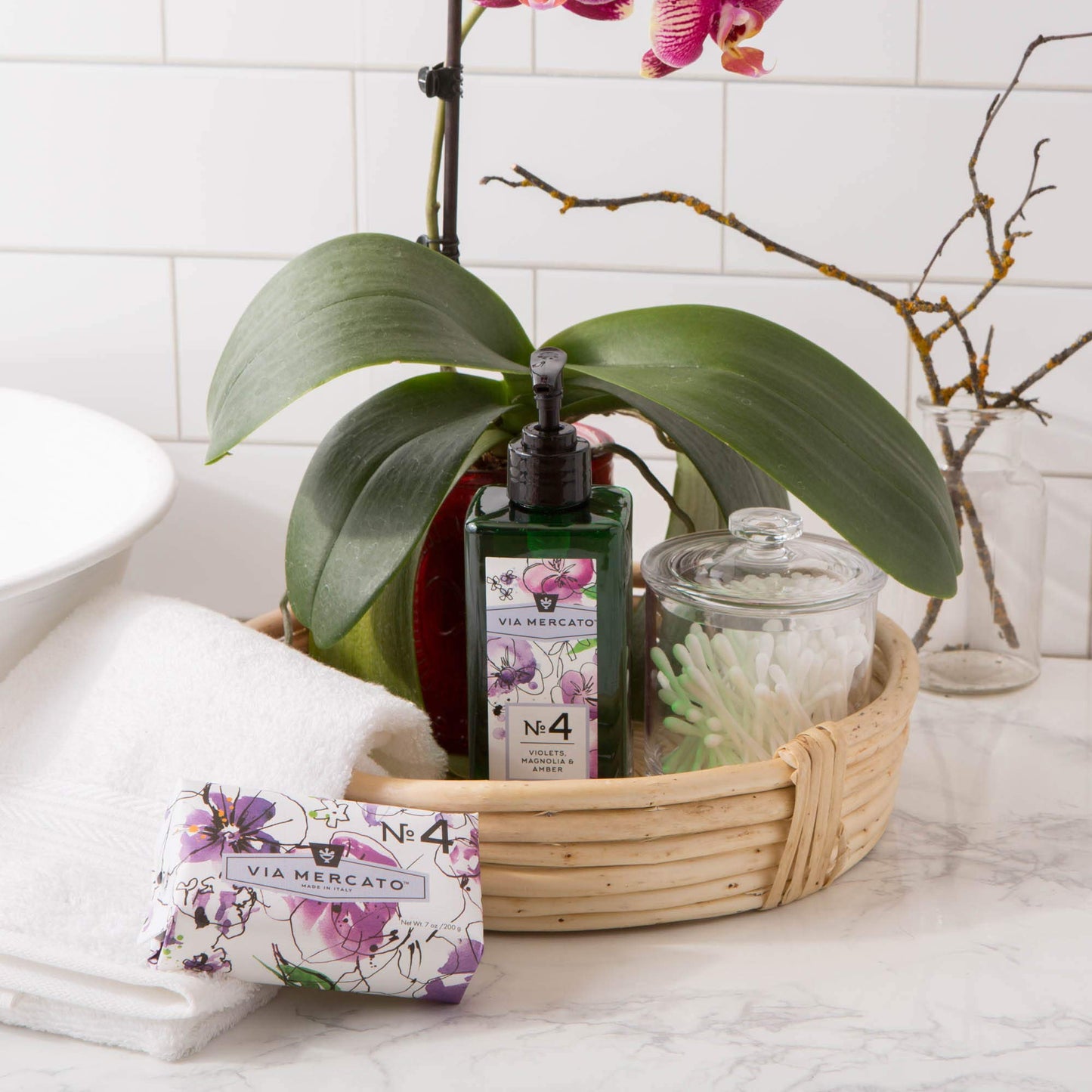Via Mercato Liquid Soap, Shea Butter Enriched (12 oz), No. 4 - Violets, Magnolia & Amber