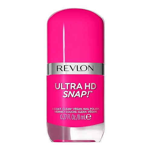 REVLON Ultra HD Snap Nail Color, Natural Rich Glossy Polish, 100% Vegan Formula, No Base or Top Coat Needed, 028 Rule the World, 0.27 fl oz
