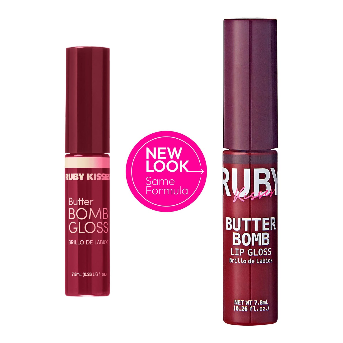 Ruby Kisses Butter Bomb Lip Gloss, High-Shine Non-Sticky Hydrating Plumping