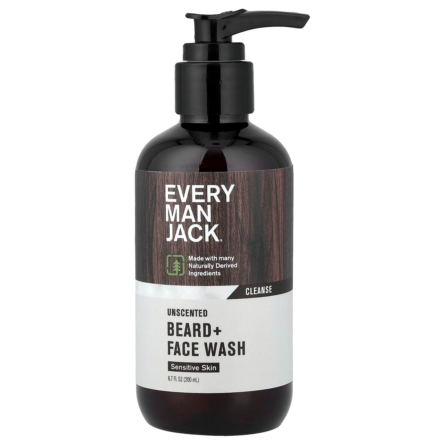 Every Man Jack Beard Face Wash Unscented, 6.7 Fl Oz