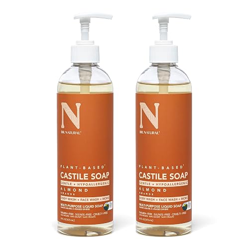 Dr. Natural Pure Castile Soap 2pc, Almond, 16 oz