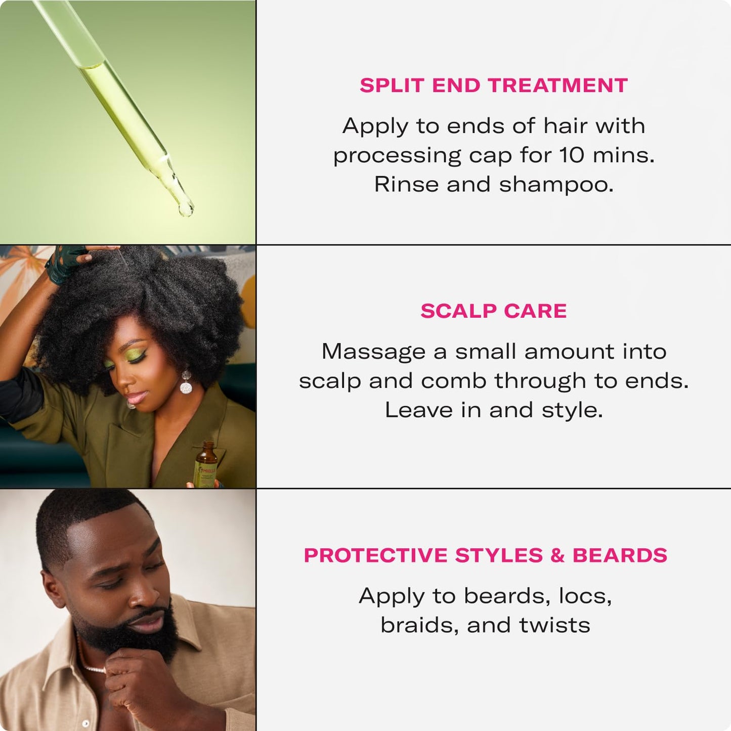 Mielle Organics Rosemary & Mint Light Hair Oil, Split Ends & Dry Scalp Treatment - Infused with Biotin & Essential Oils for Strengthening, Soothing