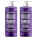 Natural Riches Radiant Silver Shine Purple Shampoo and Conditioner Set for Gray Hair - Paraben-Free and Color Safe - With Silk Proteins, Tones Dull