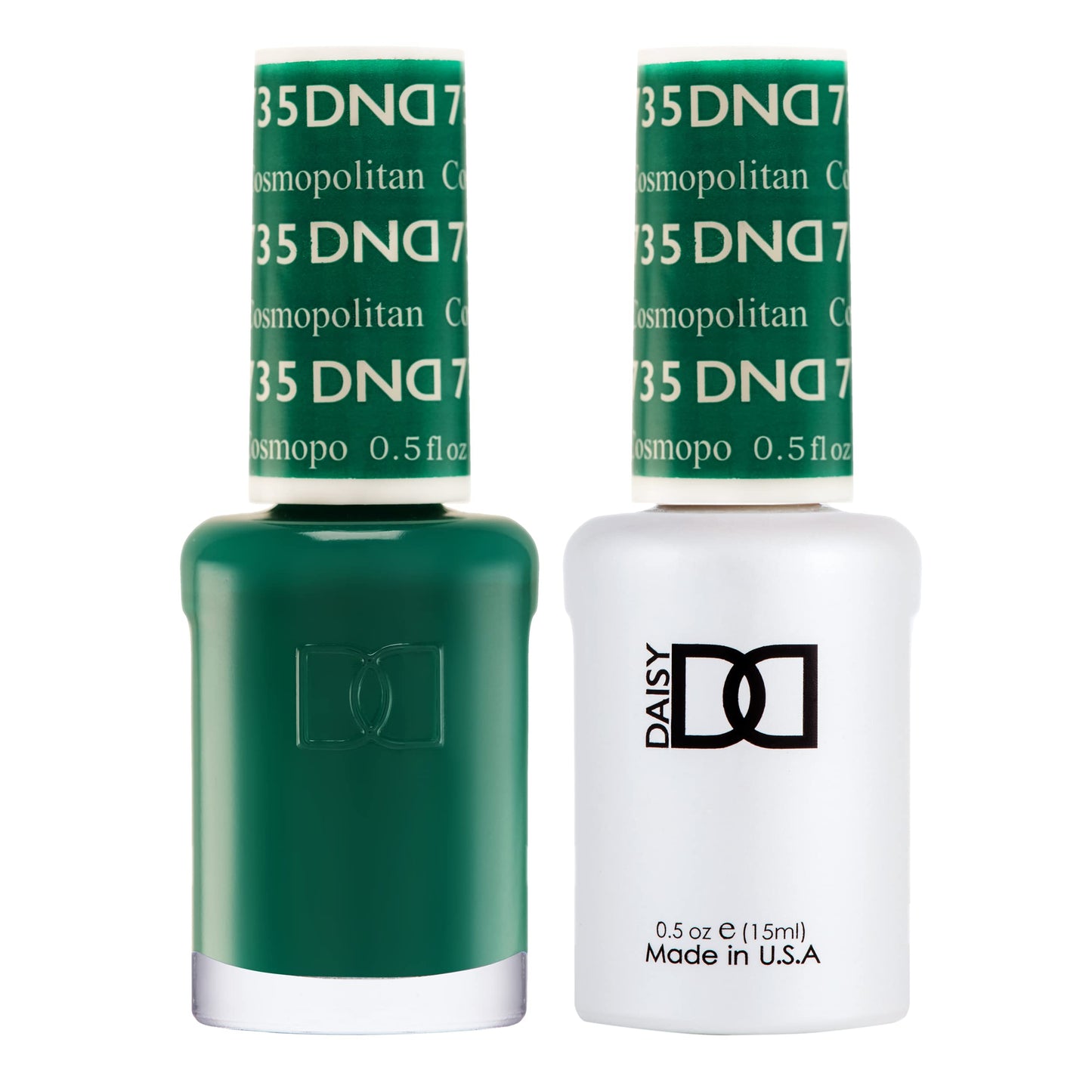 DND Gel Polish Set, Green Collection, UV/LED Gel Polish and Air Dry Nail Lacquer, Matching Chip-Free Polish Duo, 735 Cosmopolitan, 0.5 Fl Oz