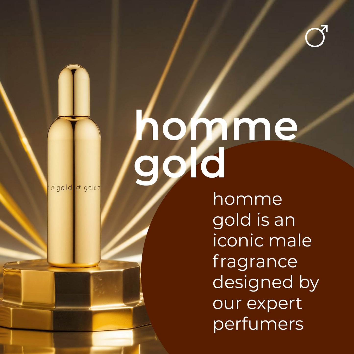 COLOUR ME Milton-Lloyd Gold Homme - Cologne for Men - Oriental Parfume for Men - Spicy, Amber Parfume - Mens Cologne - Long Lasting Parfume - 3 oz.