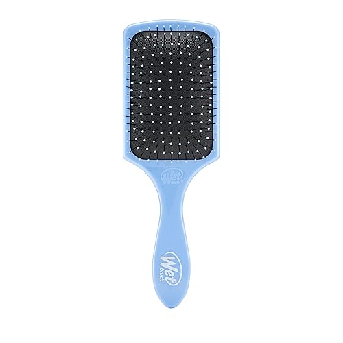 Wet Brush Paddle Detangler Hair Brush, Sky, Ultra-Soft IntelliFlex Bristles with AquaVent Design, Great For Treatment & Mask Application, Women, Men