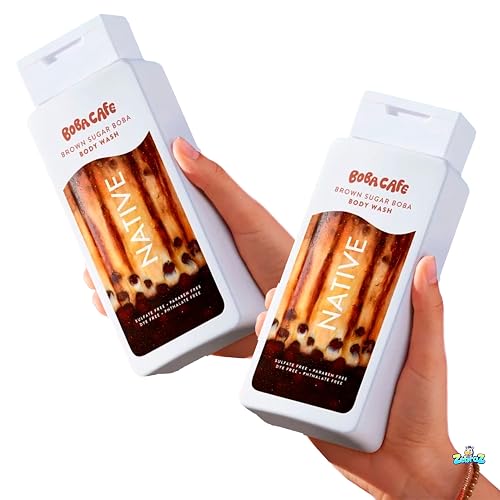 Native Body Wash, Limited Edition Brown Sugar Boba, Sulfate Free Body Wash for Women & Men, Boba Café, 18 fl - Pack Of 02 Beauty & Personal Care Native