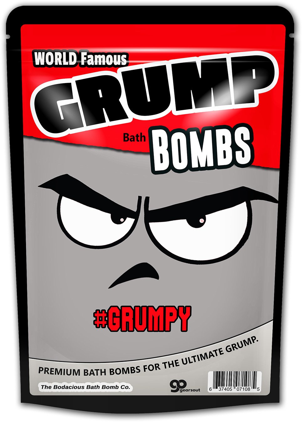 Giant Grump Bath Bombs XL Bath Balls Funny Bathbombs for Men Black and Blue Bath Fizzers Fun Old Man Gags Stocking Stuffers for Dads Grandpa Gags 2…