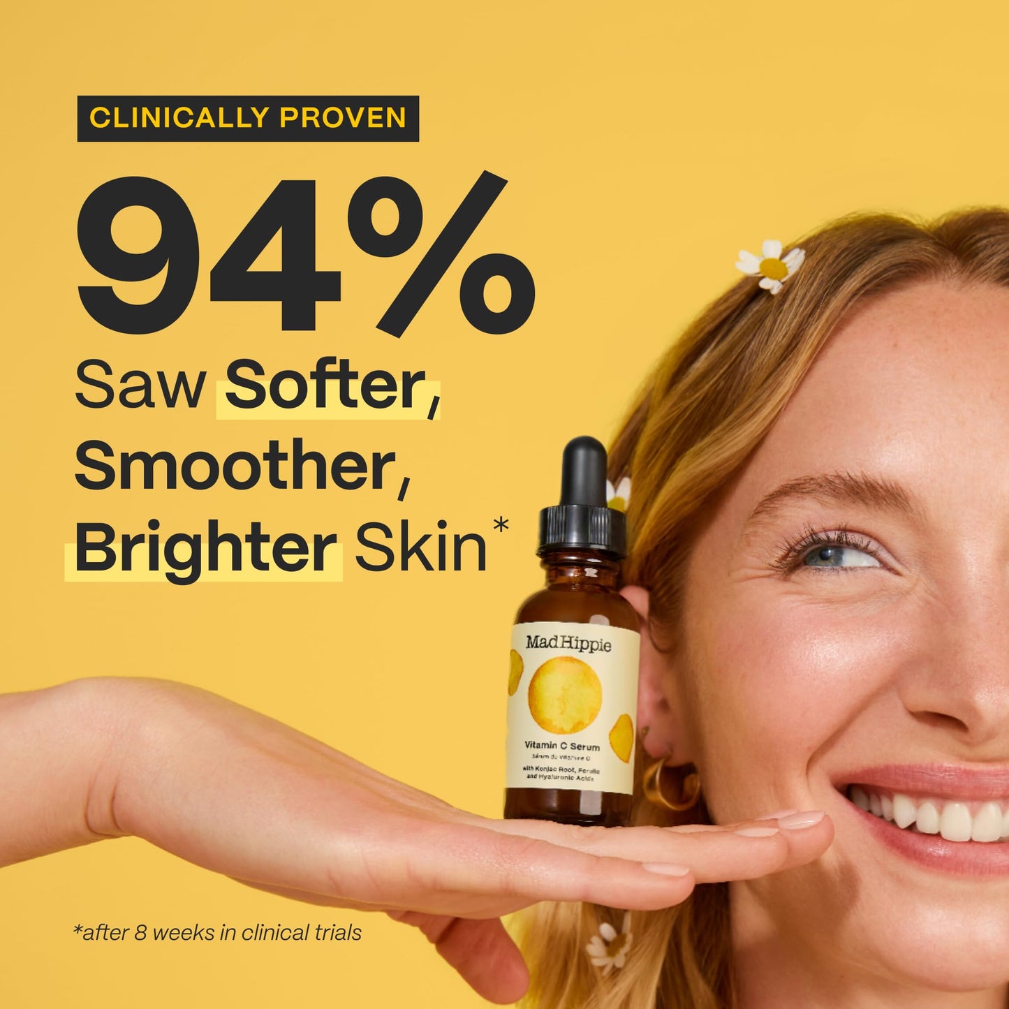 Mad Hippie Vitamin C Serum for Face - Hyaluronic Acid, Ferulic Acid & Vitamin E, Anti-Aging, Glow Up Essentials, Cruelty-Free Skin Care, 1.02 Oz