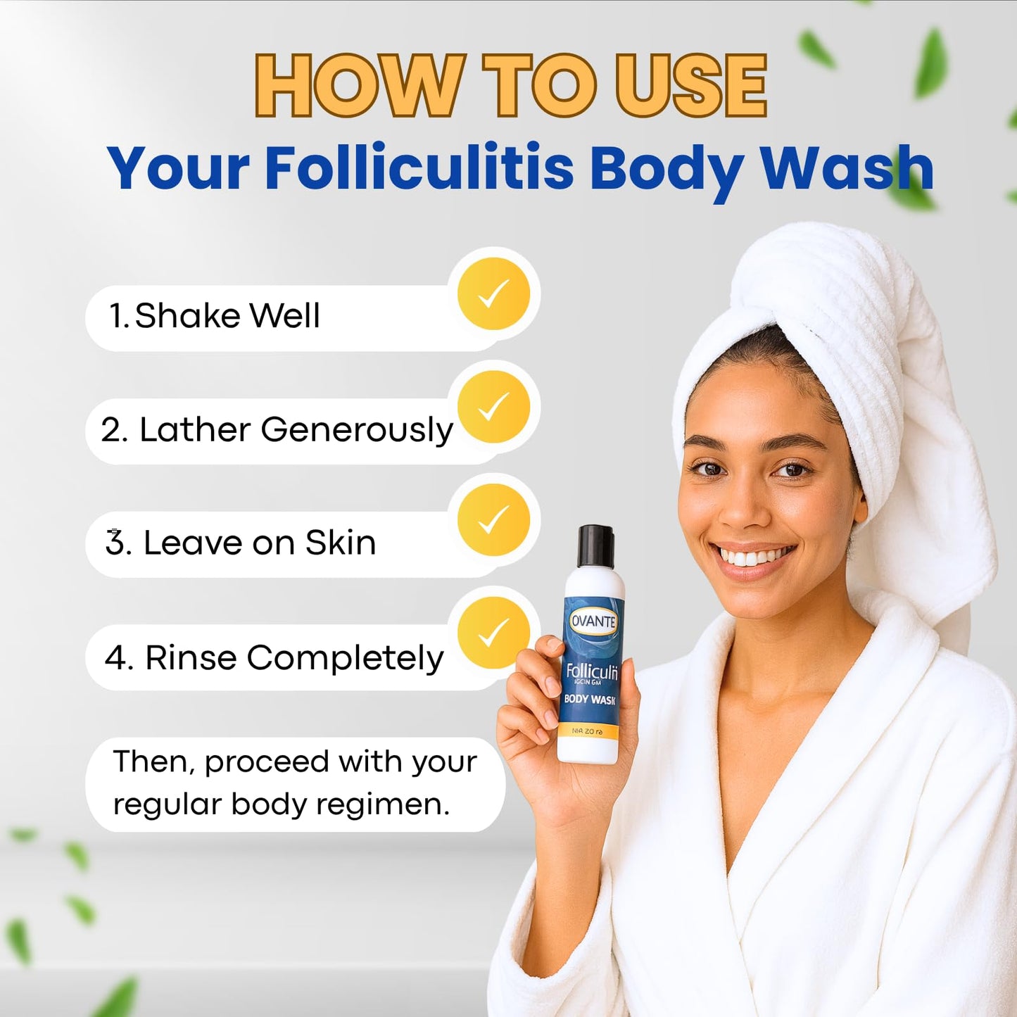 OVANTE Folliculite Solution Body Wash, Liquid Soap for Body Folliculitis - 6.0 oz Beauty & Personal Care OVANTE