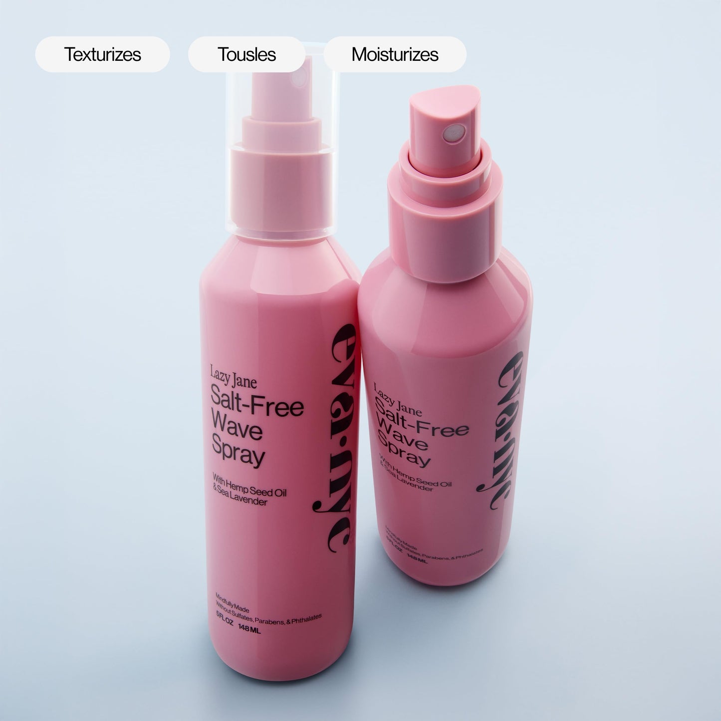 Eva NYC Salt-Free Effortless Texture Wave Spray - Lightweight, Buildable Formula to Enhance Waves - Hemp Seed Oil + Sea Lavender for Moisture