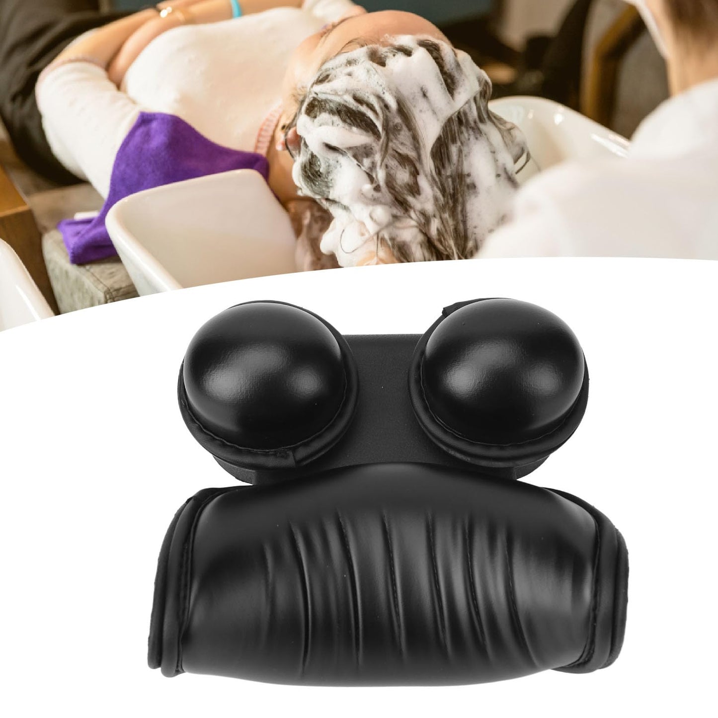 XHTLLO Shampoo Bowl Neck Rest, Soft Ergonomic Hair Spa Neck Rest Pillow for Salon Shampoo Bowls, Waterproof U Shape Head Support for Comfortable Beauty and Personal Care XHTLLO