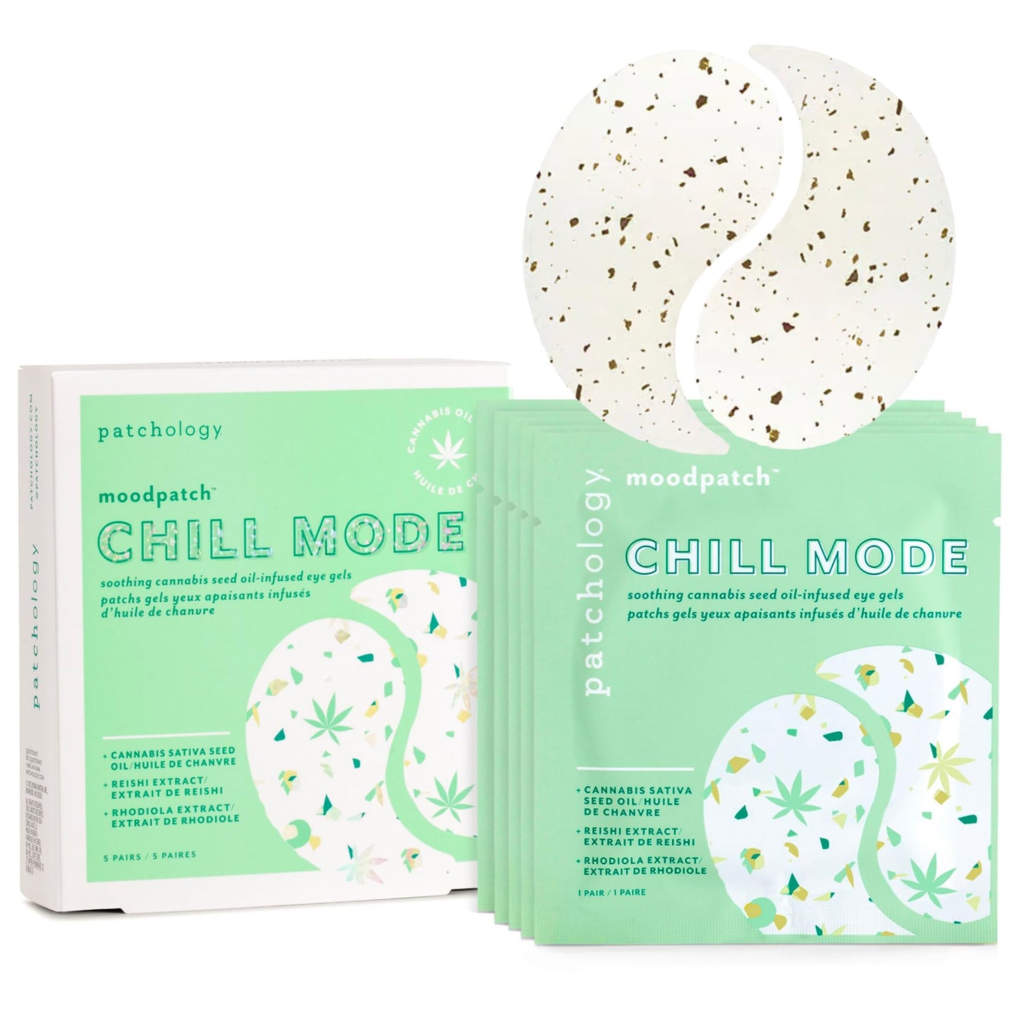 Patchology Chill Mode Under Eye Patches - Soothing, Oil-Infused Gel Eye Masks for Puffy Eyes and Dark Circles Treatment - Ideal for Hydration