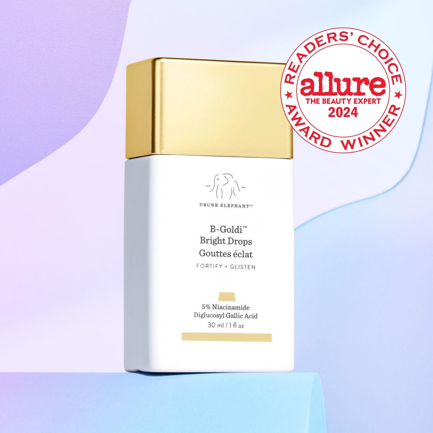 Drunk Elephant B-Goldi Bright Drops - 30 ml/1 fl oz - Illuminating Color Serum Drops - Clean Clinical Skincare - Cruelty-Free - Dermatologist-Tested