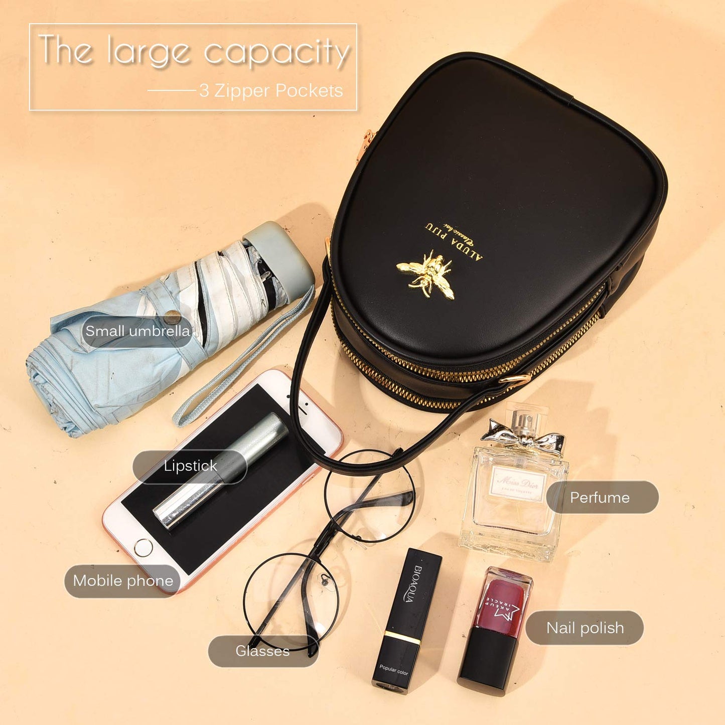 Small Crossbody Bags Shoulder Bag for Women Stylish Ladies Messenger Bags Purse and Handbags Wallet 0-black