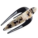 Prettyou 4.7 inches Handmade Celluloid French Design Tortoise Shell Barrettes Side-slide Opening Duck Luxury Fashion Accessories Hair Clip Claw