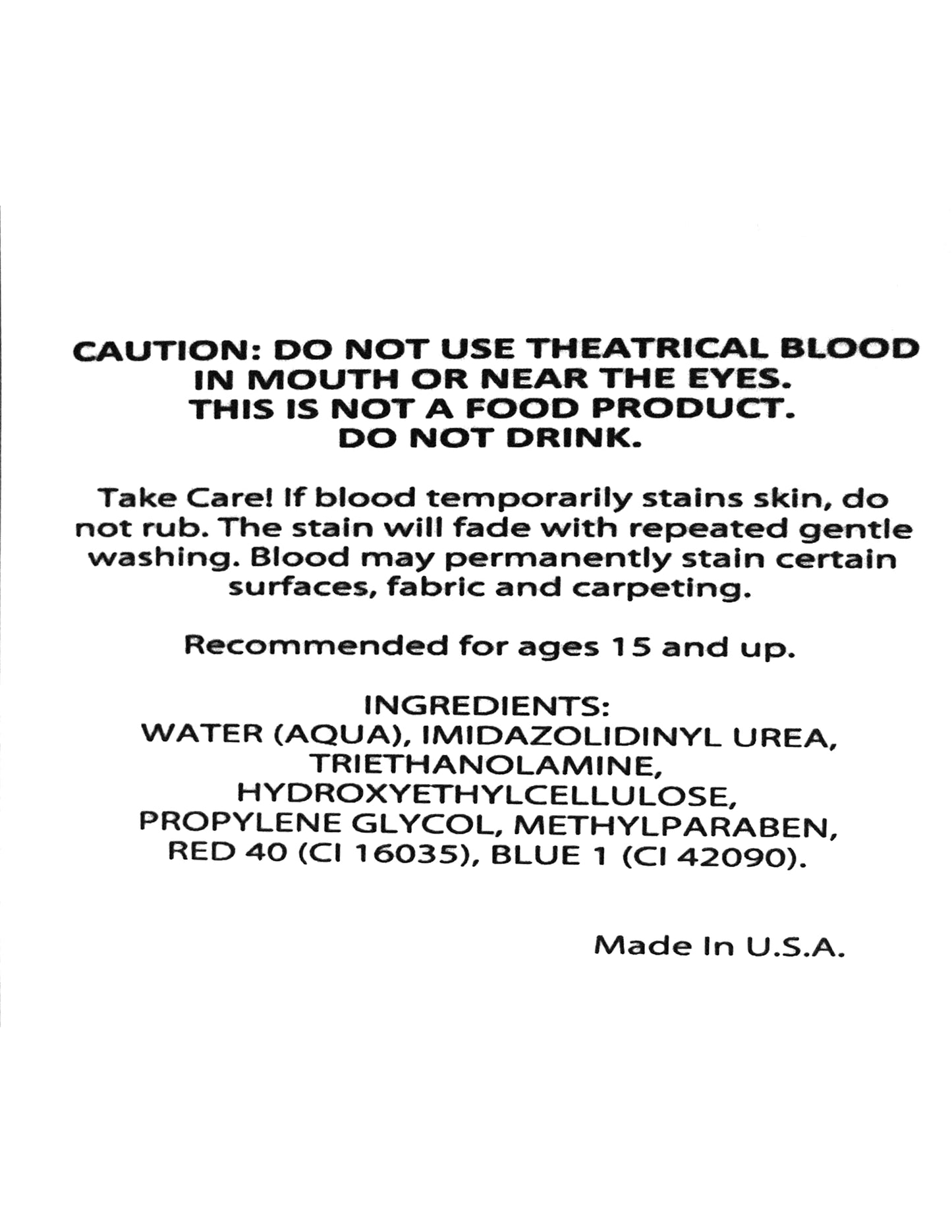 VAMPIRE BLOOD, Realistic Fake blood - 32oz - Theatrical Quality, Richly Pigmented Red Fake Blood for Halloween, Vampire, Zombie, Costume, Special