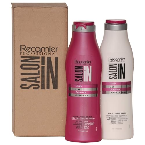 Salon In by Recamier | Liss Control Hair Shampoo & Conditioner Set | Hair Care Set | 10.1 fl oz / 300 ml