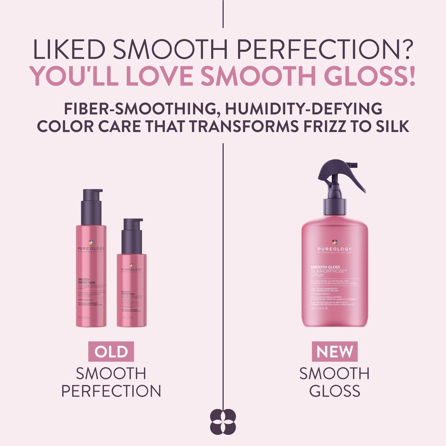 Pureology Smooth Gloss Silkmorphose Spray - Heat-Activated Leave In Treatment Spray, Frizz Control & Humidity Protection, Adds Hair Shine, Beauty and Personal Care Pureology