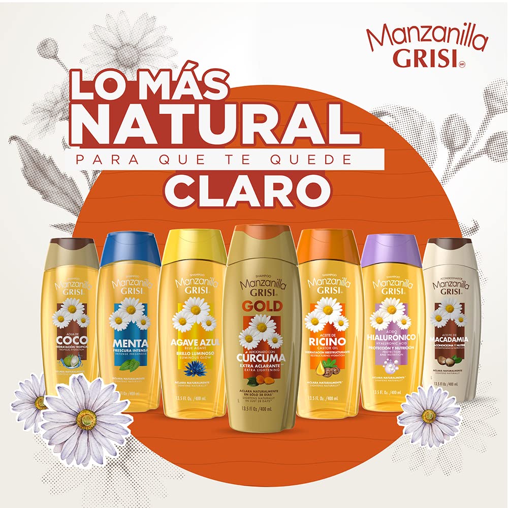 Manzanilla GRISI Chamomile Lightening Shampoo NutricomplexQ10 (13.5oz)
