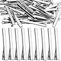 DIY Hair Clips, 50pcs 7.5cm / 3" Metal Alligator Hair Clips Duckbill Hair Clips Flat Top with Teeth DIY Accessories Hairpins for Hairbow Accessory