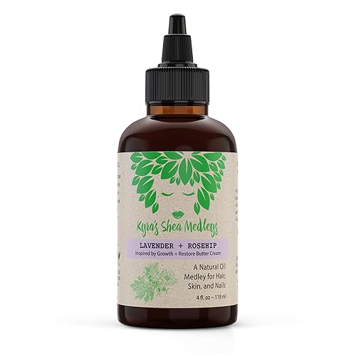 Multiuse Lavender + Rosehip Oil Medley for Face, Body, and Hair - Natural Rosehip Oil, Shea Nut Oil, Lavender Essential Oil, and Vitamin E - Seals in