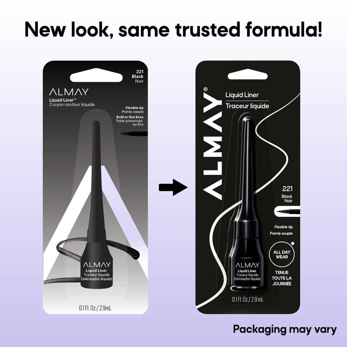Almay Liquid Eyeliner, Waterproof, Fade-Proof Eye Makeup, Easy-to-Apply Liner Brush (Packaging May Vary), 222 Brown