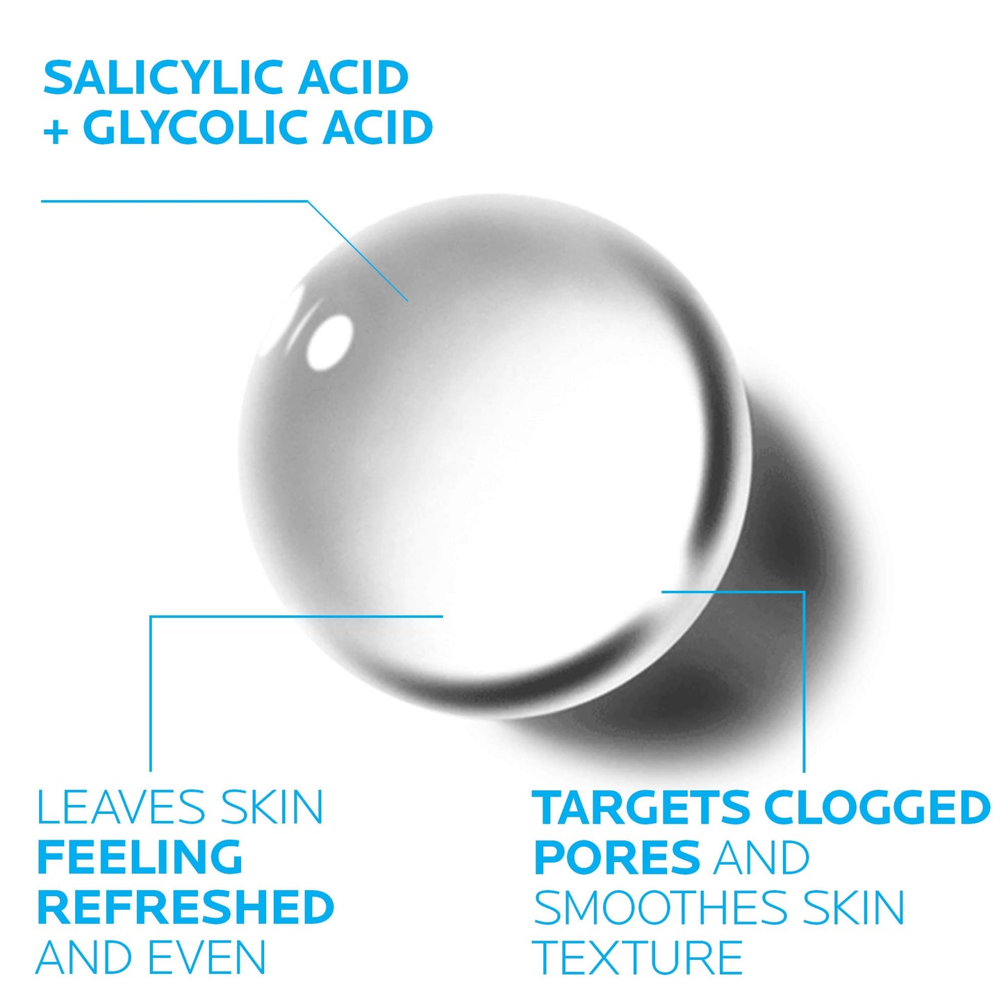 La Roche-Posay Effaclar Clarifying Solution Acne Toner with Salicylic Acid and Glycolic Acid, Pore Refining Oily Skin Toner, Gentle Exfoliant