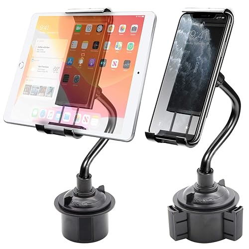 Cellet Multi-Angle Cup Holder Mount: Secure Grip for Your Tablet or Smartphone with 360-Degree Compatible for Apple iPad Pro iPhone 15 14 13 Pro Max…