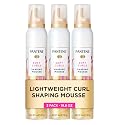 Pantene Curl Mousse For Curly Hair, Tames Frizz for Soft Touchable Curls, 6.6 Oz Each (Pack of 3)