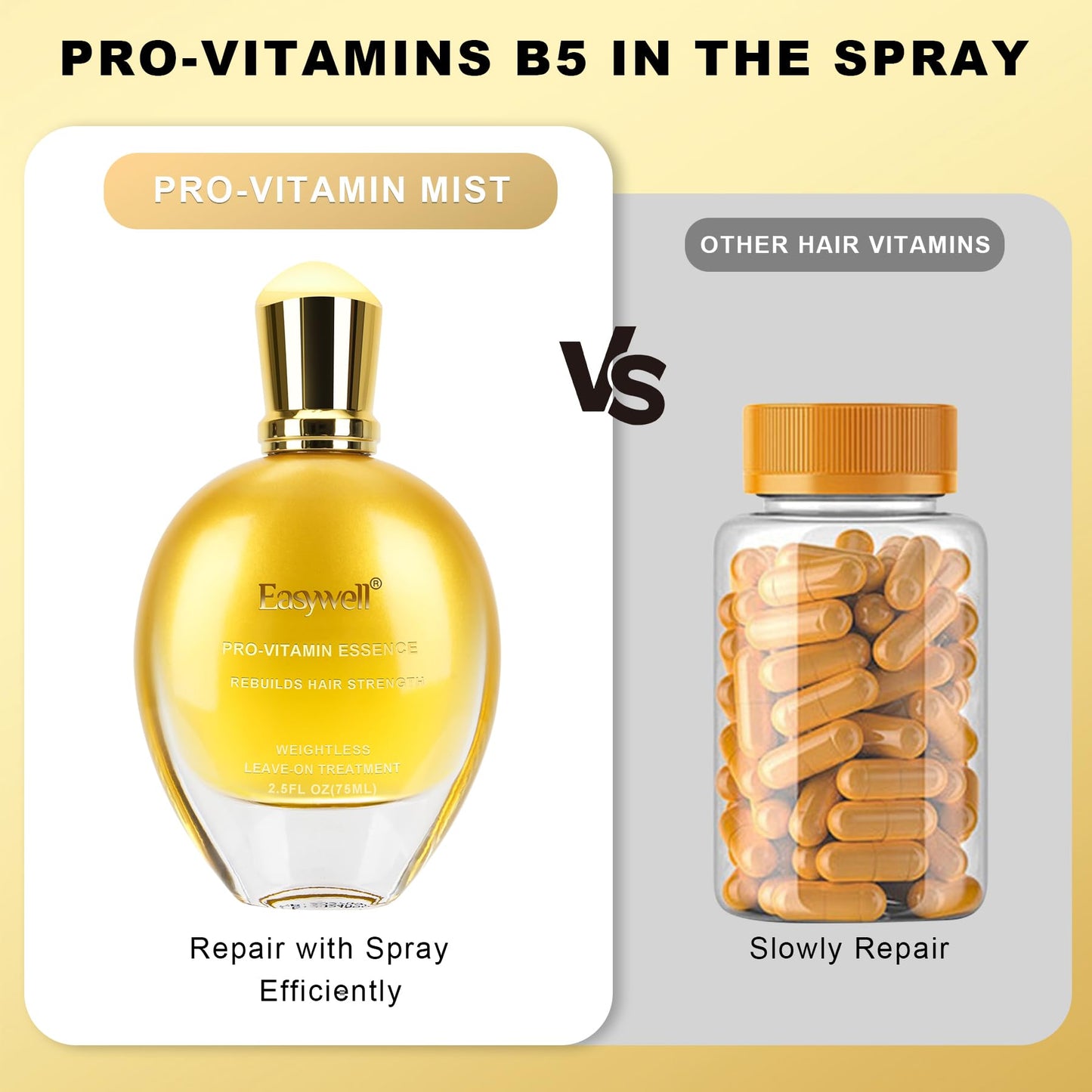 EASYWELL Hair Perfume for Women, Christmas Gift Birthday Gifts for Mom and girls, Leave In Conditioner Spray with Vitamin B5, Hair Care Fragrance