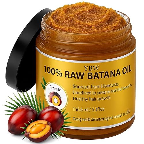Raw Batana Oil for Hair Growth by Dr. Sebi Organic Raw Honduras Oil - 100% Pure & Natural Botana Paste for Thicker, Stronger Hair for Men and Women