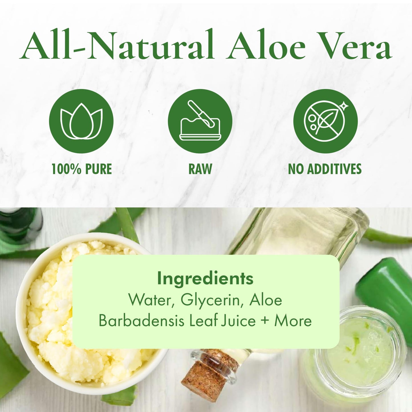 SAAQIN Aloe Vera Butter -Hydration of Dry Skin Caused By Eczema, Psoriasis, Rosacea, Sun Burn, Wind Burn, and General Chapping 16 Oz